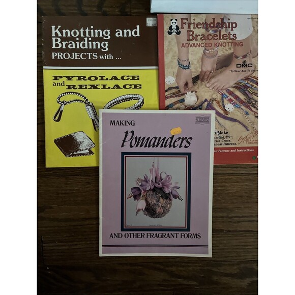 Lot of 3 Booklets Friendship Bracelets Knotting Making Pomanders - Picture 1 of 5